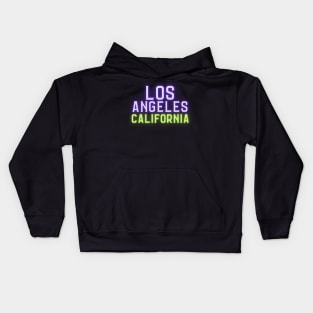 los angeles california - cool neon style Kids Hoodie